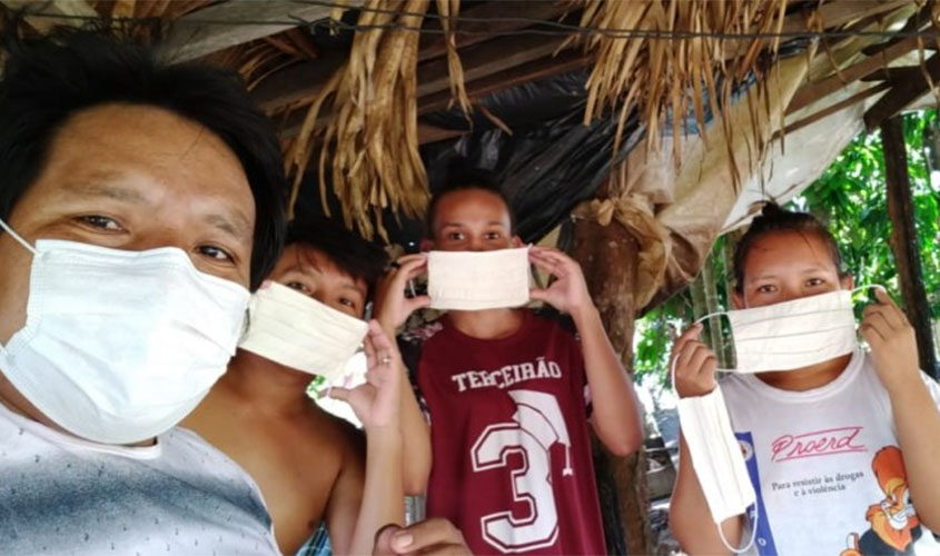 Varas e Juizados Criminais do Estado colaboram com a distribuição de máscaras aos índios de RO