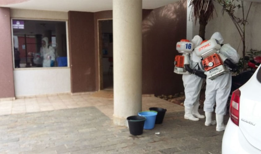 Sede da Semasf recebe sanitização para prevenção contra coronavírus
