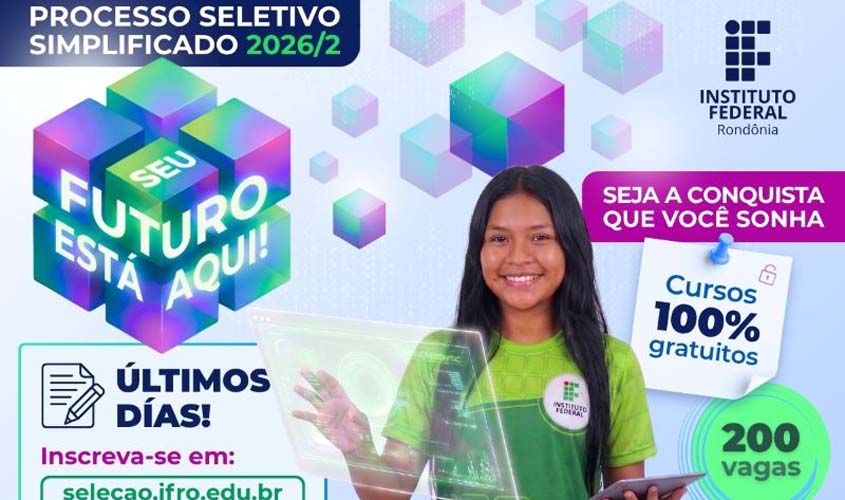 Processo seletivo do IFRO oferece 400 vagas