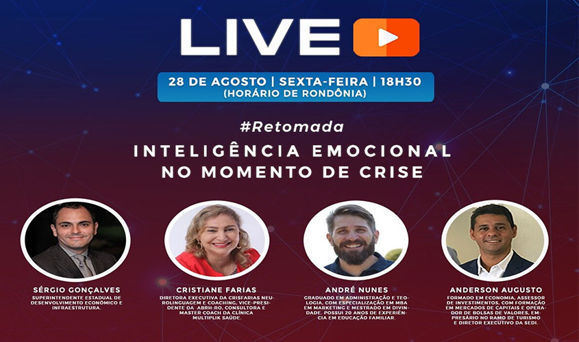 Inteligência emocional é o tema da próxima live da Sedi, nesta sexta