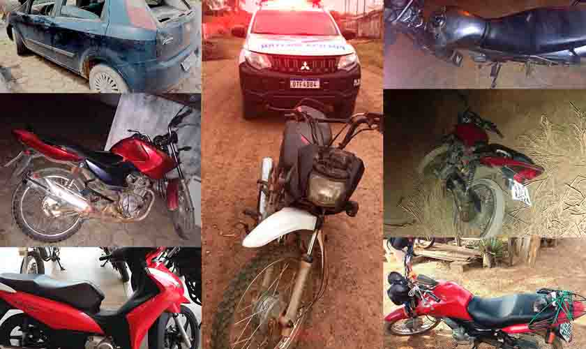 Policiais Militares recuperam sete veículos com restrição de roubo ou furto