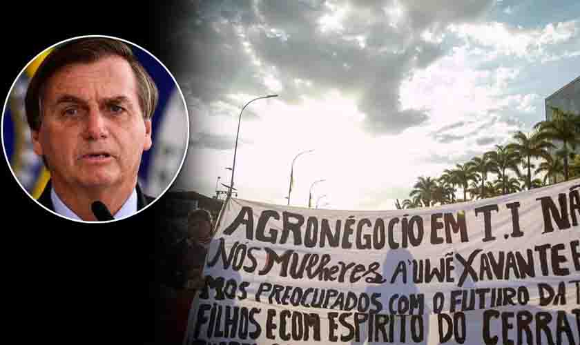 Indígenas protestam em frente ao Planalto e Bolsonaro ataca: 'esse tipo de gente'