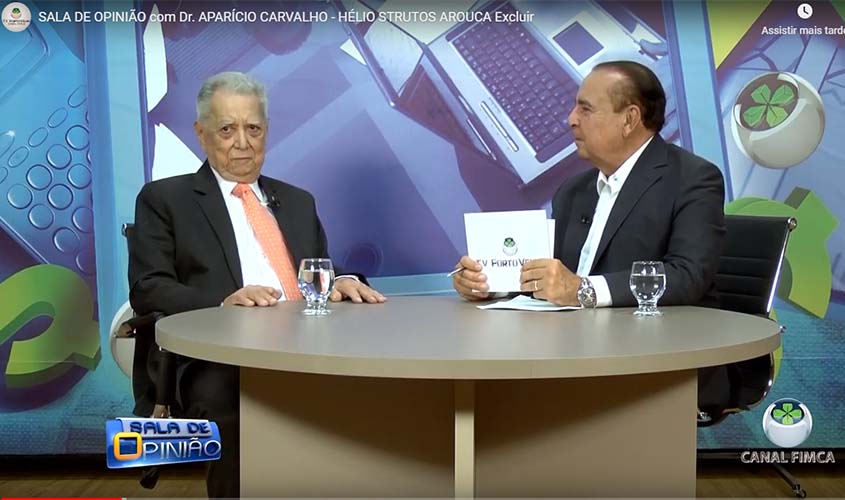Programa Sala de Opinião, com o Dr. Aparício Carvalho