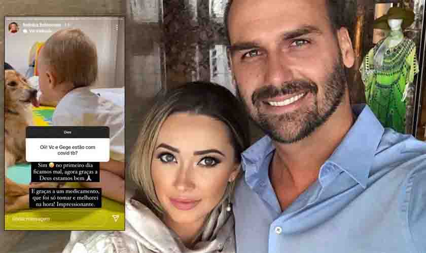 Mulher e filha de Eduardo Bolsonaro testam positivo para Covid-19