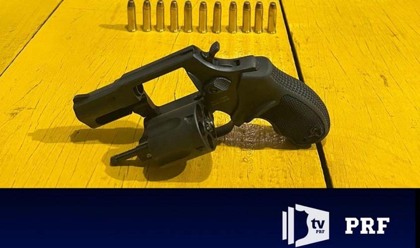 Em Ariquemes/RO, PRF apreende revólver