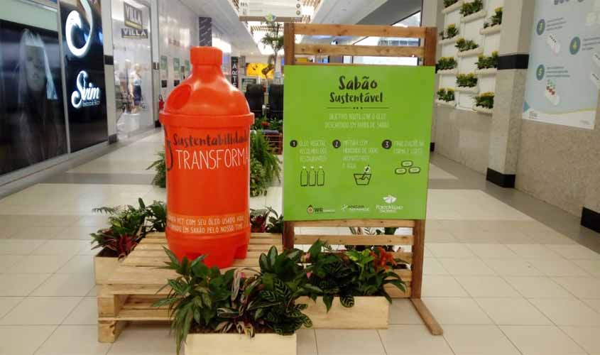 Shopping cria ponto de coleta de óleo para transformá-lo em sabão e vela