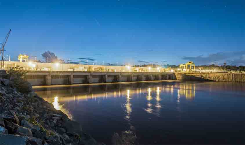 Hidrelétrica Santo Antônio atinge 100% de disponibilidade com as 50 turbinas sincronizadas gerando energia para todo Brasil