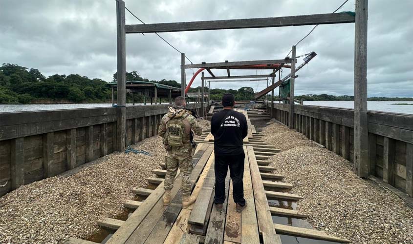 Operação combate garimpo ilegal no Rio Guaporé