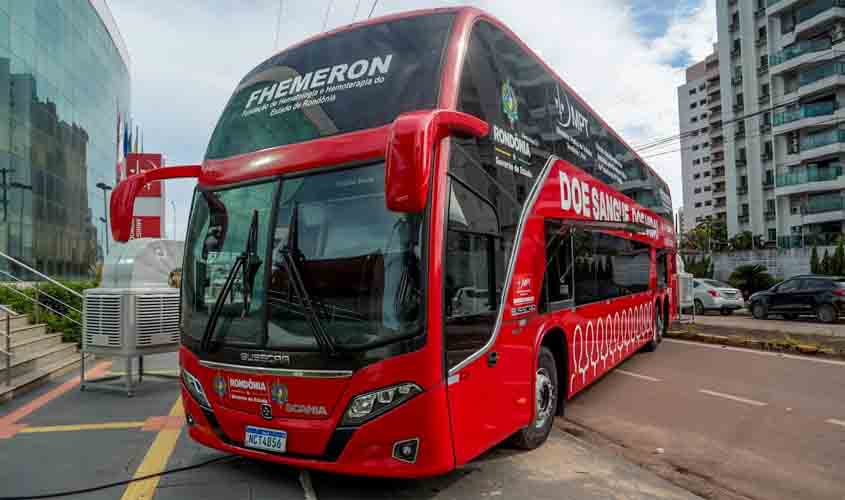 Nova Unidade Móvel da Fhemeron é inaugurada para reforçar captação de sangue em Rondônia