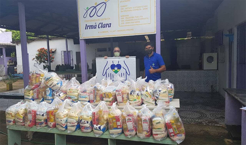Fraternidade Espírita Irmã Clara auxilia na distribuição de alimentos da Campanha SOS.RO