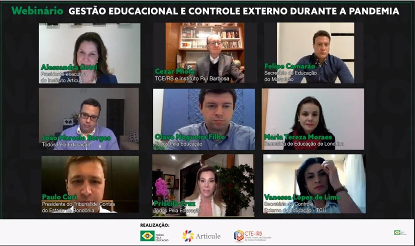 TCE-RO participa de debate sobre dificuldades enfrentadas pela educação durante a pandemia