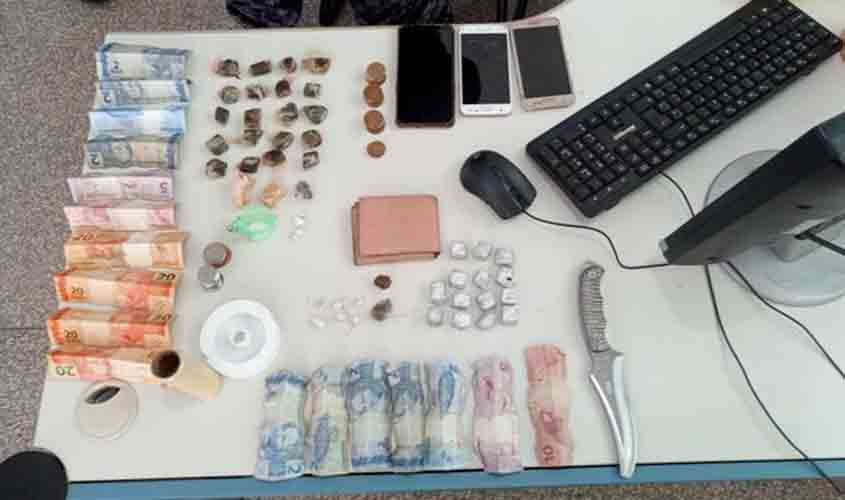 Polícia Militar prende dupla por tráfico de drogas
