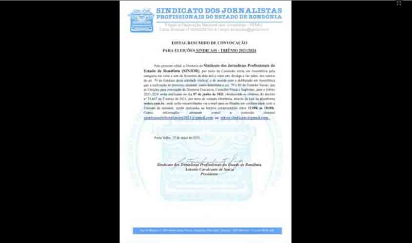 ELEIÇÕES 2021/2024 já tem data definida