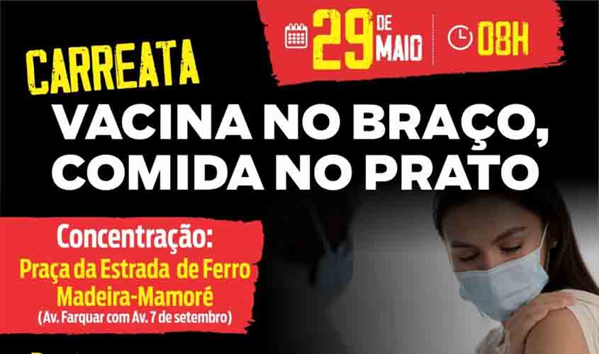 Sintero convoca filiados/as para ato nacional em favor da vacinação contra a Covid-19