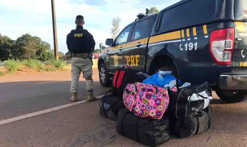PRF identifica produtos bolivianos transportados sem nota fiscal