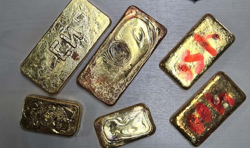 PF e FAB apreendem ouro em aeronave na cidade de Porto Velho/RO