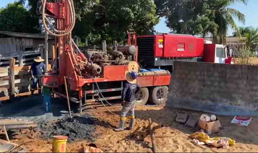 Governo de Rondônia amplia abastecimento de água em Nova Londrina, em Ji-Paraná, com perfuração de poços tubulares