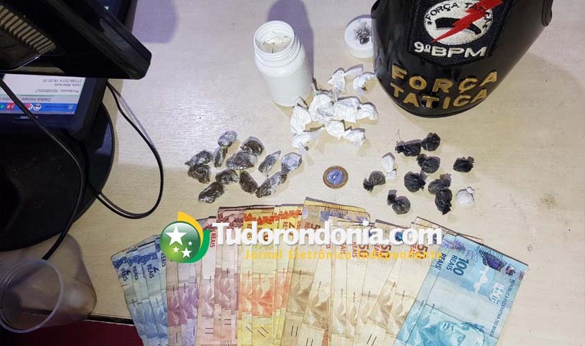 Força Tática apreende adolescente acusado de tráfico de drogas