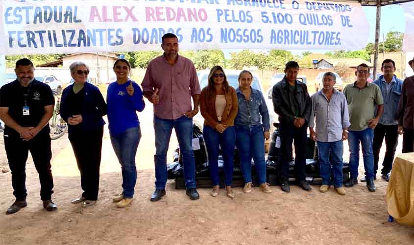 Emenda do deputado Alex Redano garante entrega de 5 toneladas de fertilizantes em Costa Marques