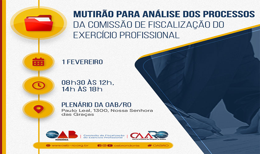 OAB/RO realiza mutirão para análise de processos relacionados a fiscalização do exercício da advocacia