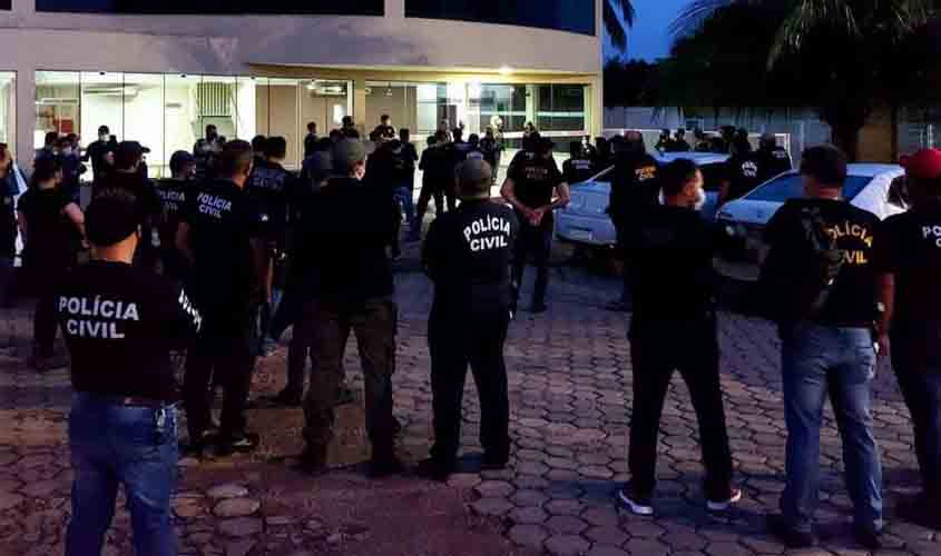 Polícia Civil deflagra mega operação e cumpre 125 mandados de prisão em dez cidades do estado