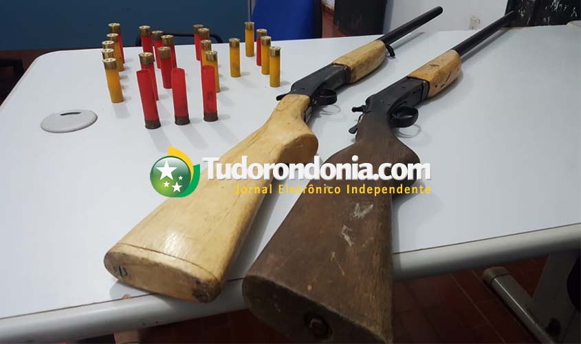 Motorista é detido com duas espingardas na zona rural