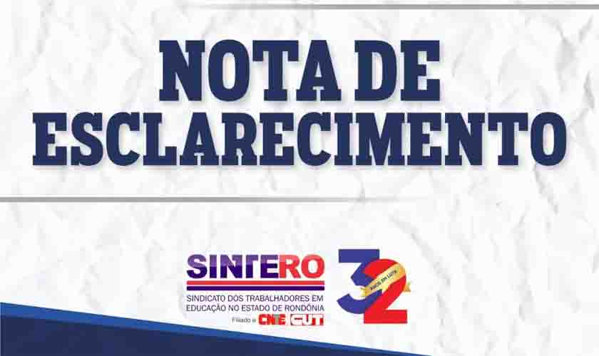 Nota de esclarecimento - TRANSPOSIÇÃO