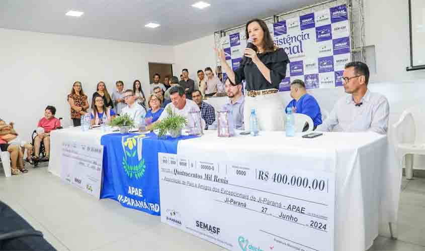 Recurso do Fumcriança é repassado à Apae