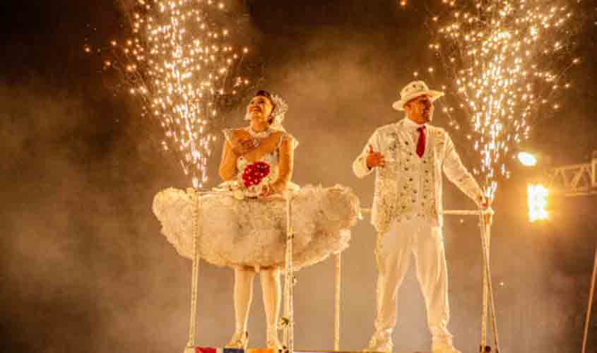 Encanto e performance das quadrilhas e bois-bumbás marcam oitava noite do Arraial Flor do Maracujá, em Porto Velho
