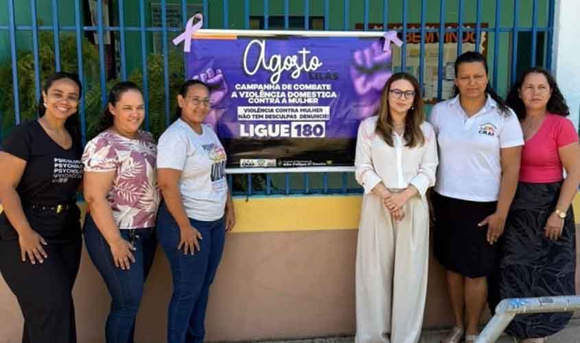 MPRO realiza ações de conscientização sobre violência doméstica em Pimenta Bueno durante o Agosto Lilás