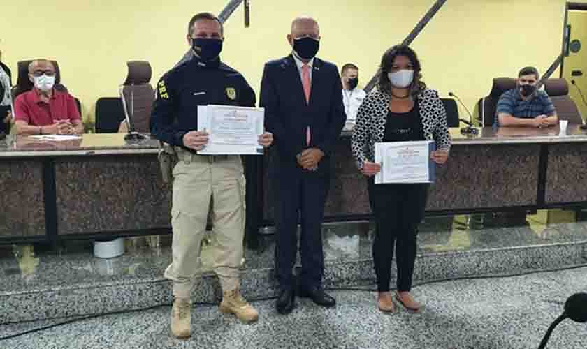 Em Porto Velho/RO, Superintendência da PRF recebe homenagem da Câmara Municipal