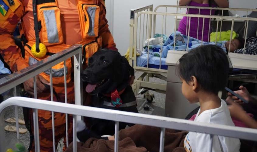 Hospital Cosme e Damião recebe terapia assistida por animais