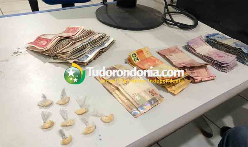 Jovem é preso com drogas após tentar fugir de uma viatura da Força Tática