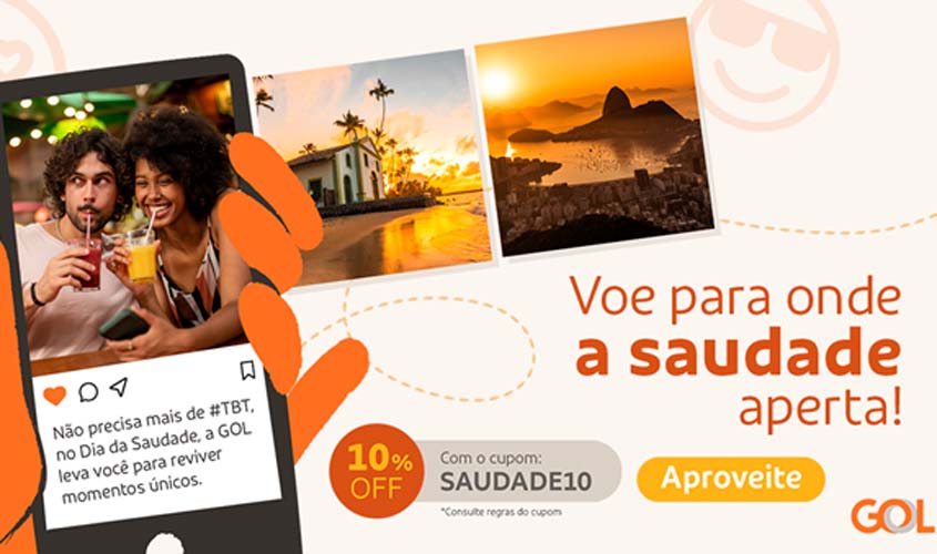 GOL comemora o Dia da Saudade com desconto em passagens nacionais e internacionais