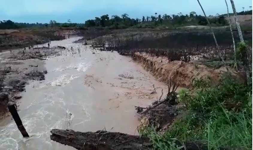 Tromba d’água provoca rompimento de barragem em Rondônia