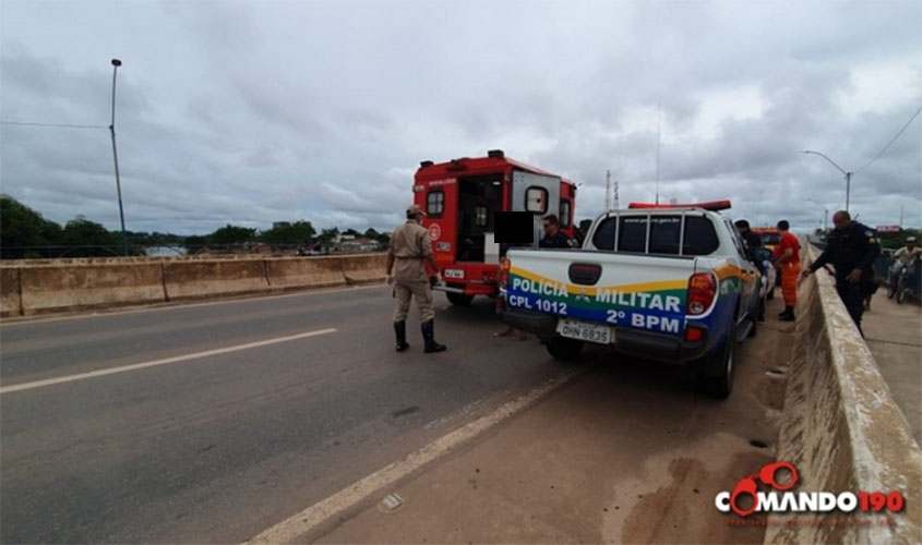 Garotas ameaçam pular da ponte do Rio Machado e mobilizam grande aparato das forças de segurança 