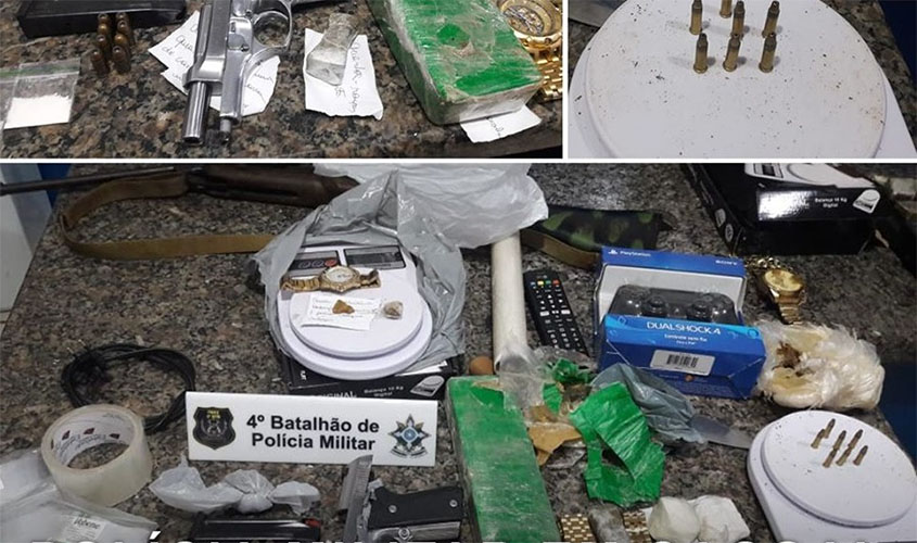PM e PC apreendem drogas, armas e munições durante operação 