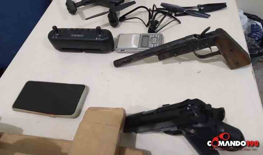 PM apreende drogas e armas em Ji-Paraná após prisão de suspeitos em Jaru