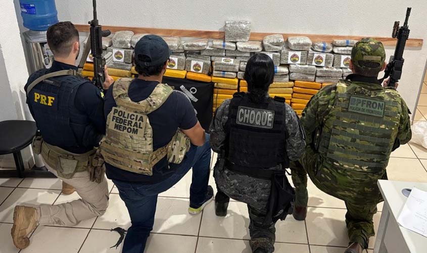 PRF apreende mais de 400 kg de droga em ação conjunta em RO