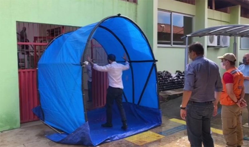 Cemetron instala túnel de descontaminação para profissionais de saúde que atuam na linha de frente contra o coronavírus