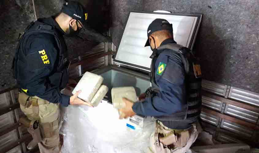 Em Ariquemes, PRF apreende mais de 100 Kg de maconha