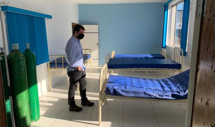  MP visita futuro 'hospital de campanha' de Guajará-Mirim para conhecer o novo plano de ação e fluxograma para recebimento de pacientes com coronavírus