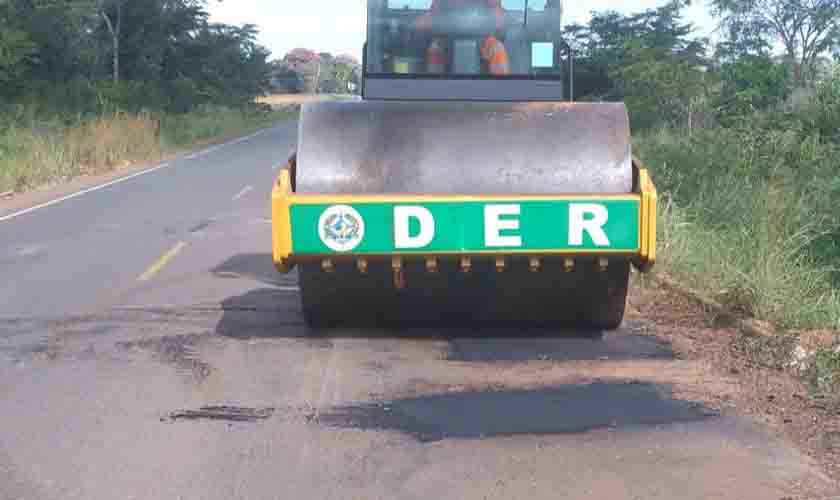 DER recupera pavimentação asfáltica da RO-370 entre Colorado do Oeste e Cabixi