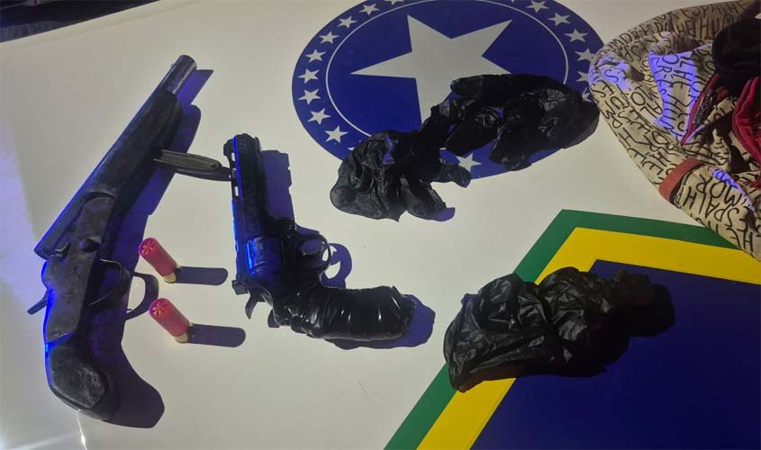 PM apreende armas e detém três durante perseguição
