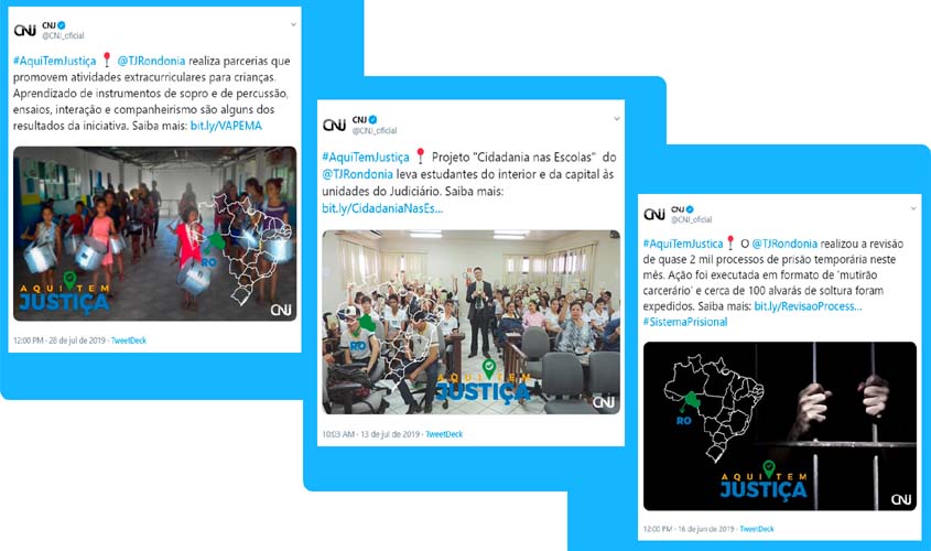 TJRO ganha visibilidade nas redes sociais com a campanha do CNJ “Aqui tem Justiça”