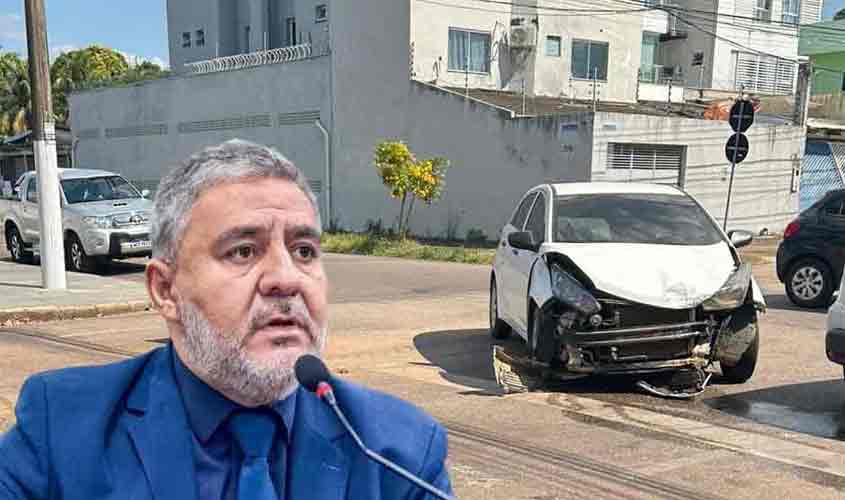 Vereador Fogaça cobra instalação de redutores de velocidade após novo acidente em cruzamento do Bairro Olaria