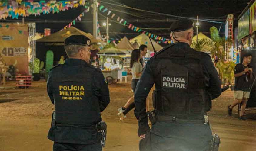 Governo de RO fortalece segurança com policiamento no Arraial Flor do Maracujá, em Porto Velho