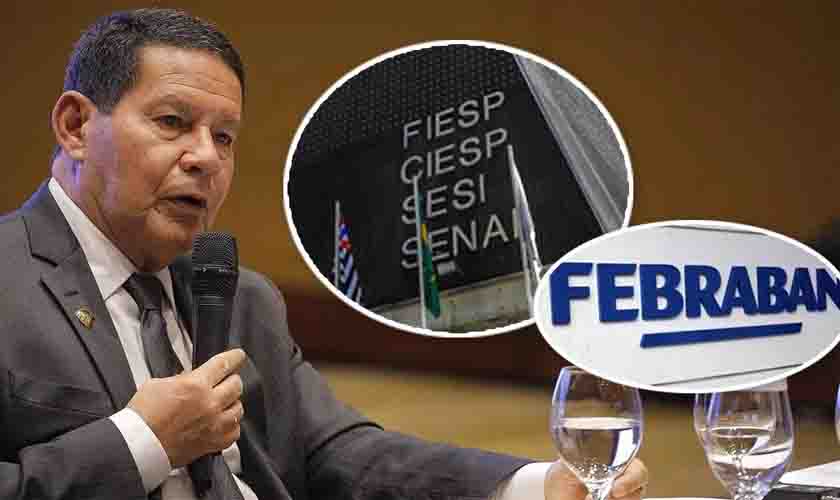 Mourão apoia manifesto do empresariado e diz que Fiesp e Febraban são