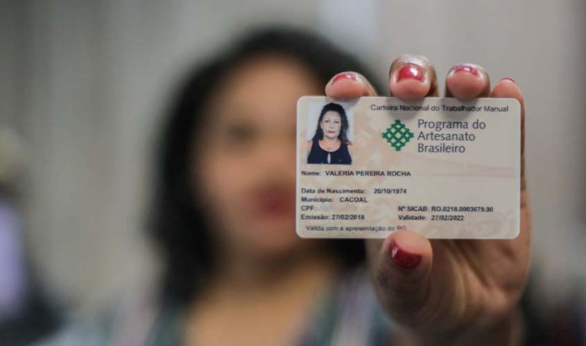 Sistema online possibilita atualização do cadastro da Carteira de Artesão em Rondônia