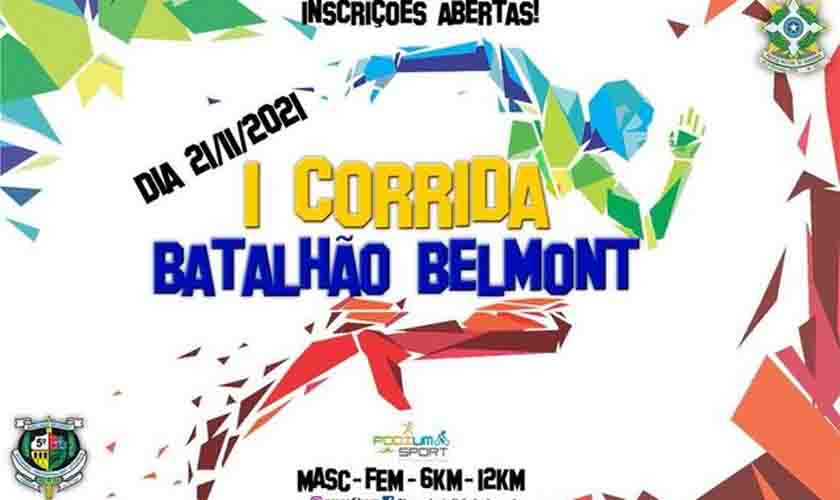 PMRO realiza 1ª Corrida e Caminhada, por meio do Batalhão Belmont (5ºBPM), será realizada no dia 21 de novembro de 2021
